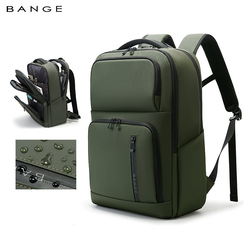BANGE Neuer organisierter wasserdichter Pendler-Business-Schulrucksack 9
