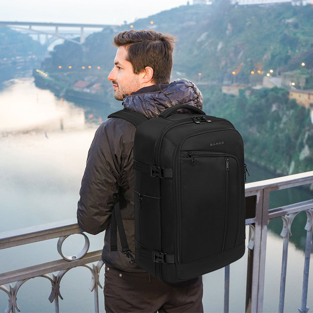 BANGE Reise-Rucksack für Herren, 40 Liter, FAA-flugzugelassene Wochenendtasche (Rucksack mit 3 Fächern) 0