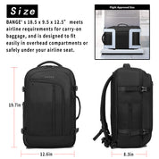 BANGE Reise-Rucksack für Herren, 40 Liter, FAA-flugzugelassene Wochenendtasche (Rucksack mit 3 Fächern) 3