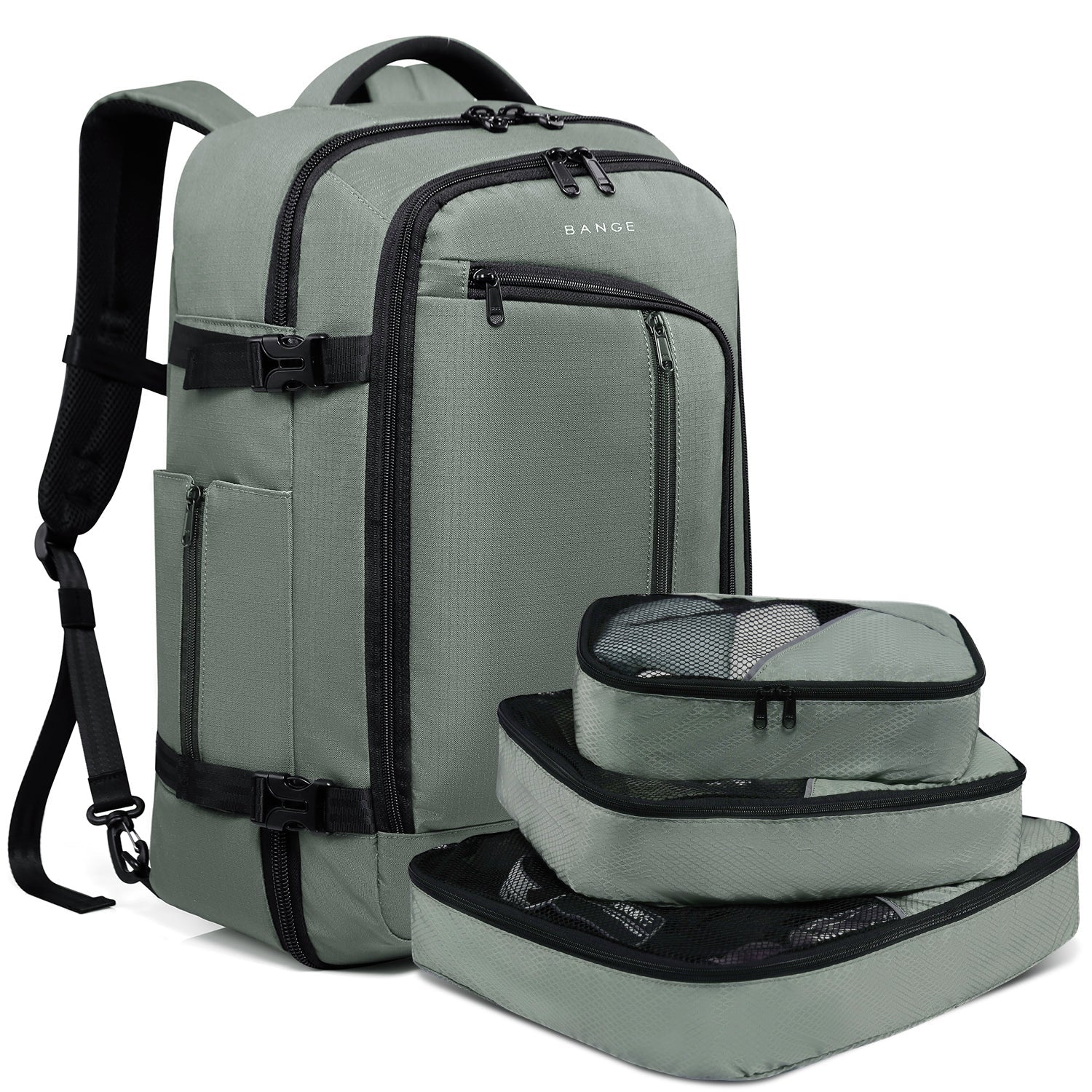 BANGE Reise-Rucksack für Übernachtungen, 40-Liter-Wochenendtasche mit FAA-Flugzulassung (Rucksack mit 3 Fächern) 7