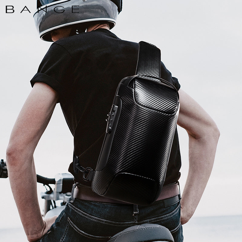 BANGE Sling-Rucksack, Diebstahlsichere Messenger-Tasche aus Carbonfaser 1