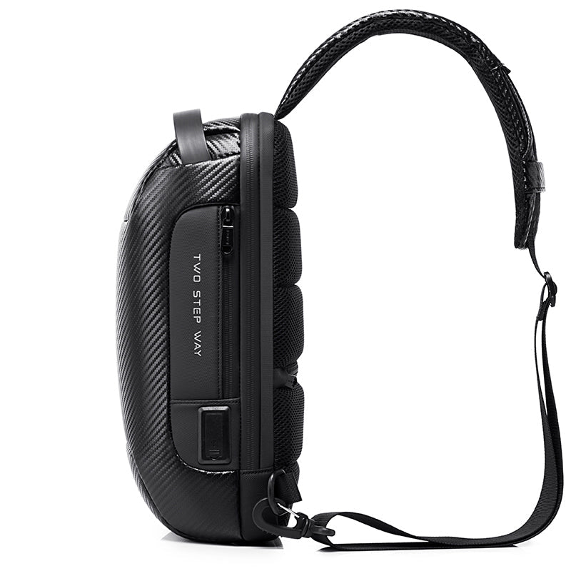 BANGE Sling-Rucksack, Diebstahlsichere Messenger-Tasche aus Carbonfaser 6