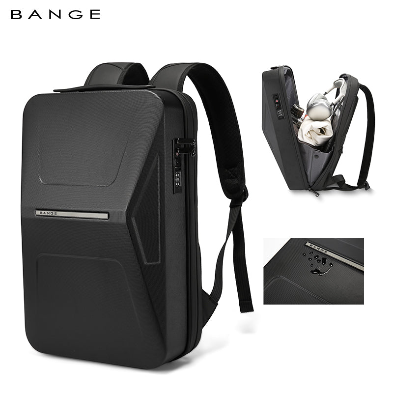 BANGE Wasserdichter Hartschalen-Rucksack mit TSA-Schloss für Business und Pendler 1