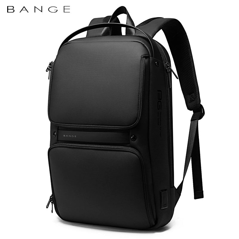 BANGE modischer, schlanker, wasserdichter Laptop-Rucksack für Männer, passend für 15,6 Zoll 4