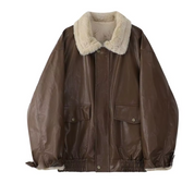 Clarence | Stilvolle Lederjacke mit Kuscheligem Kragen für Damen