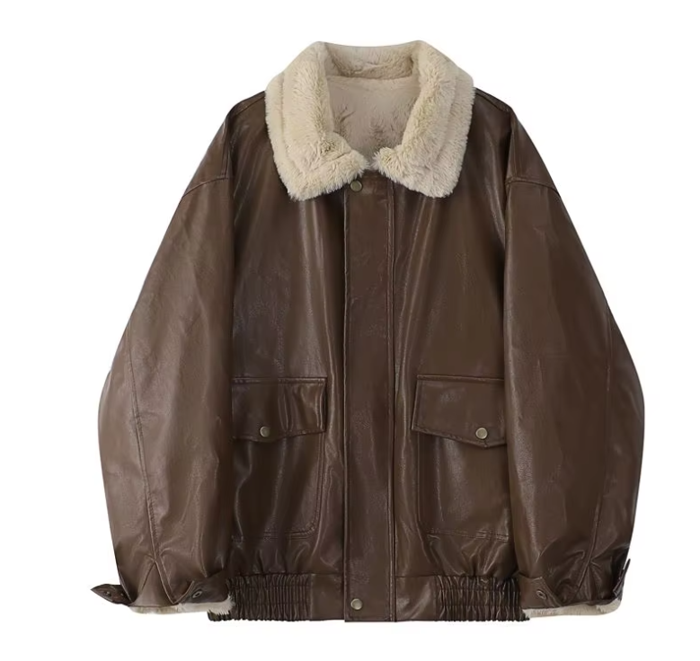 Clarence | Stilvolle Lederjacke mit Kuscheligem Kragen für Damen