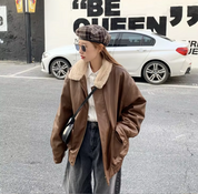 Clarence | Stilvolle Lederjacke mit Kuscheligem Kragen für Damen