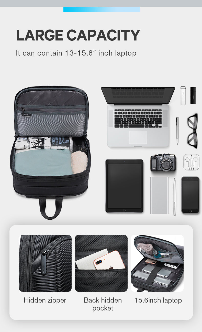 Bange Laptop-Rucksack 15 Zoll Super Slim Extension Herren Anti-Diebstahl-Rucksack 5