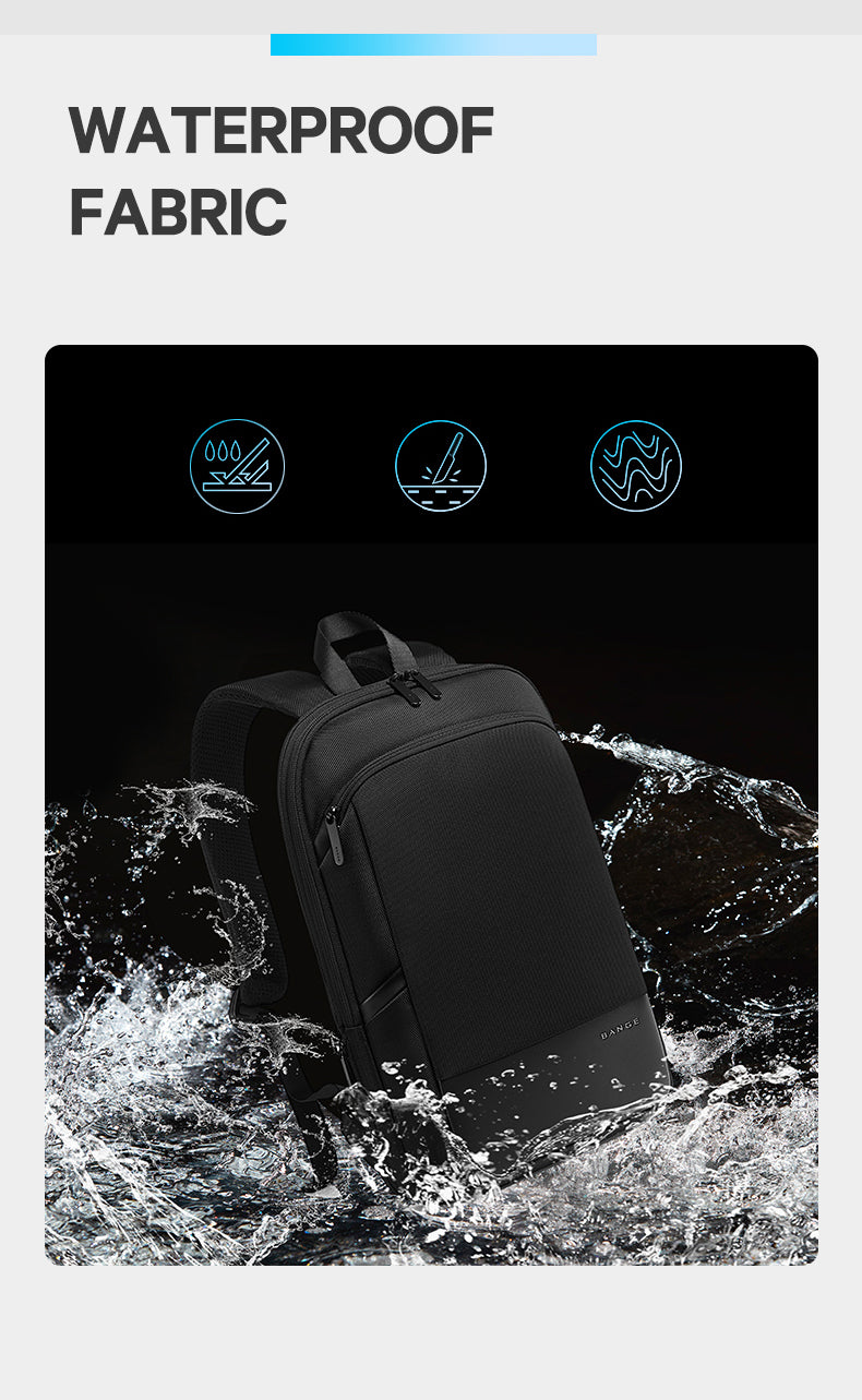 Bange Laptop-Rucksack 15 Zoll Super Slim Extension Herren Anti-Diebstahl-Rucksack 7