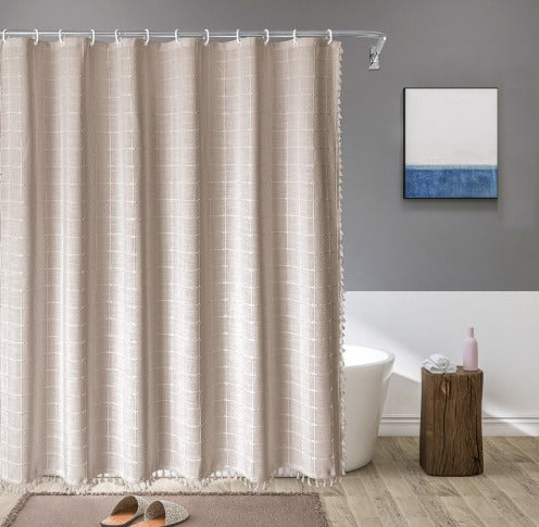 Boho bondgård duschdraperi