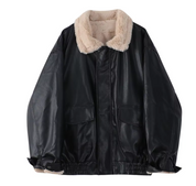 Clarence | Stilvolle Lederjacke mit Kuscheligem Kragen für Damen