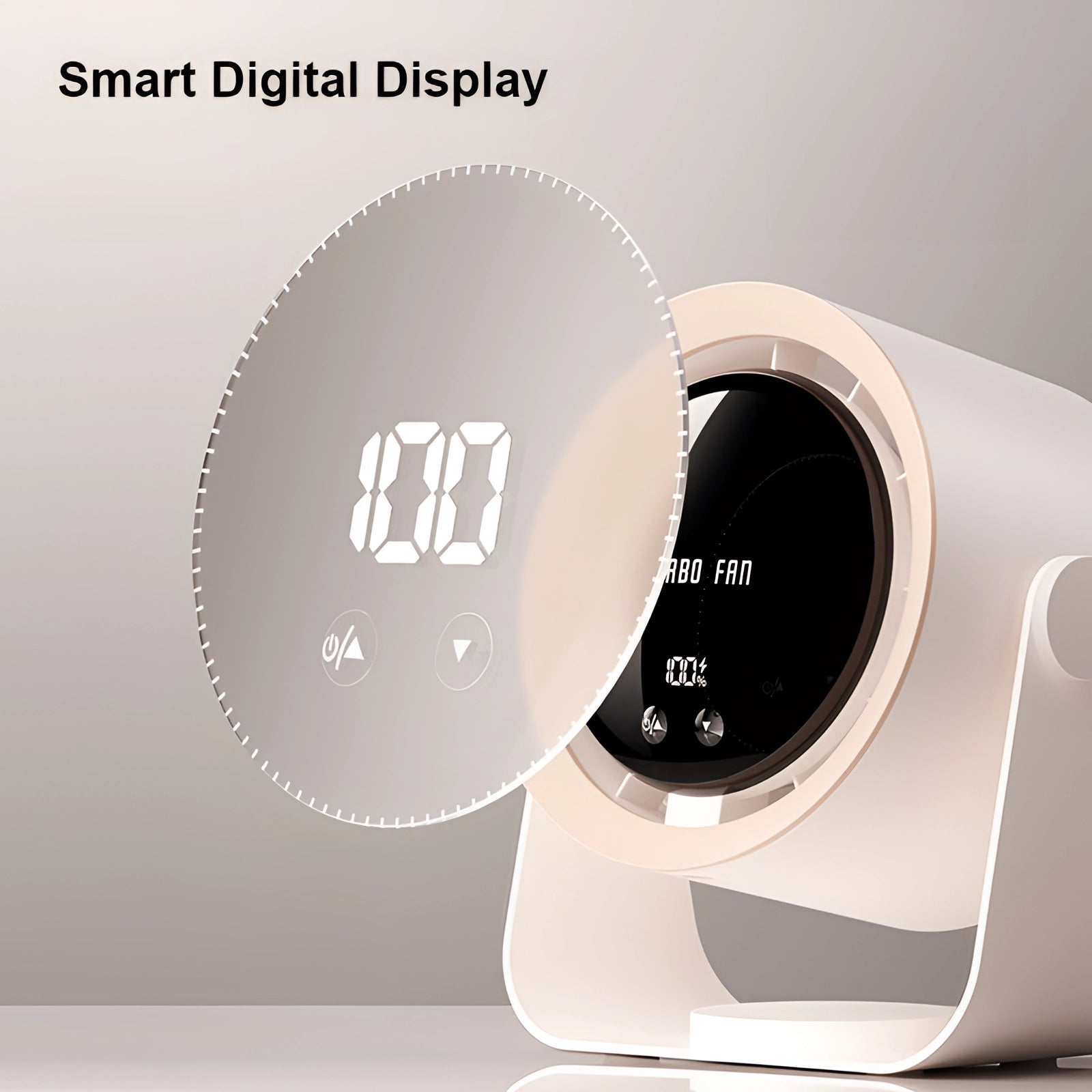 Bladeless Turbo -Lüfter mit LED -Display - kompakte, ruhige Kühllösung für Schlafzimmer und Wohnzimmer 2