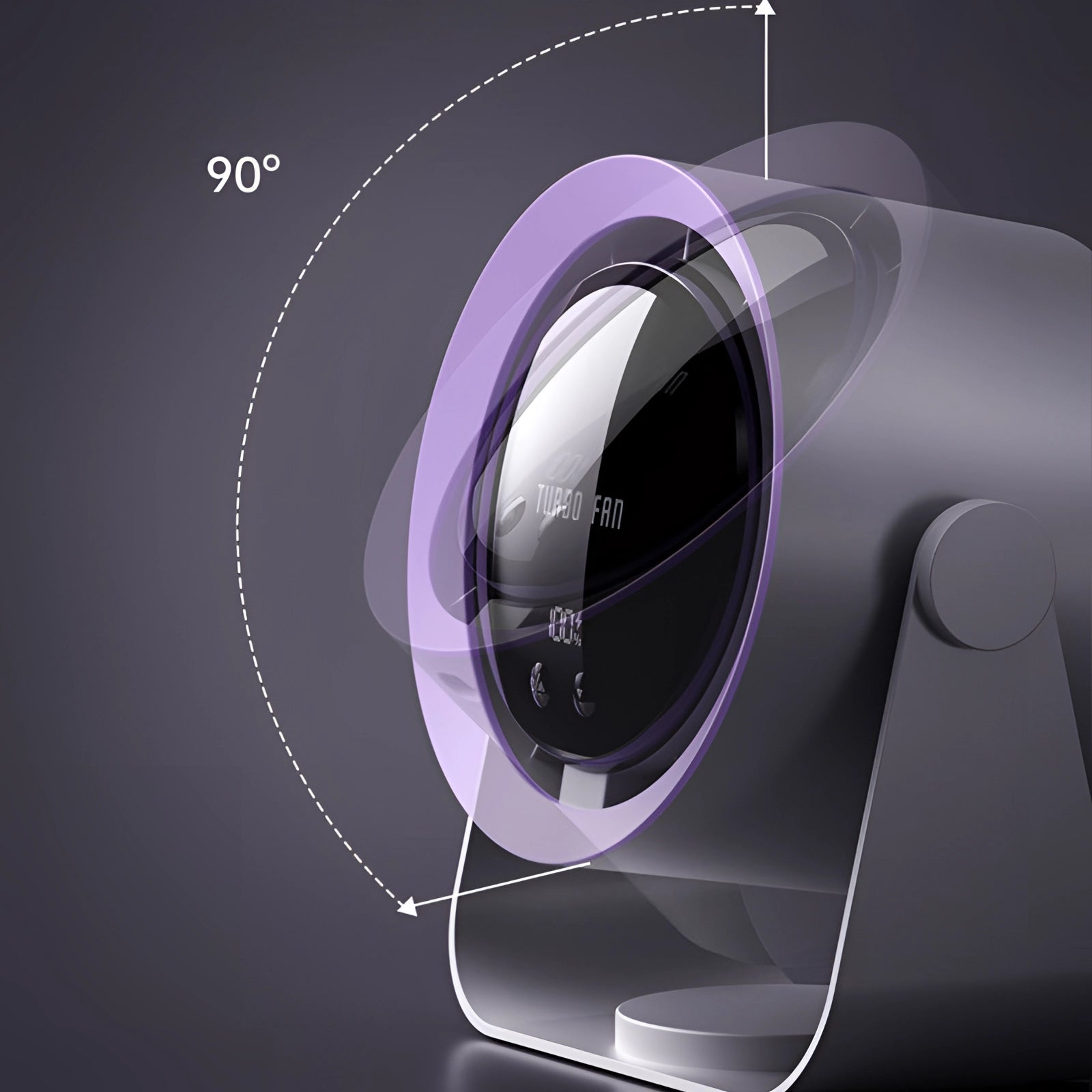 Bladeless Turbo -Lüfter mit LED -Display - kompakte, ruhige Kühllösung für Schlafzimmer und Wohnzimmer 3