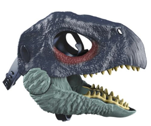 Blaue Dinosaurier-Kopfbedeckung, Sicheldrache mit Klauenmaske 8