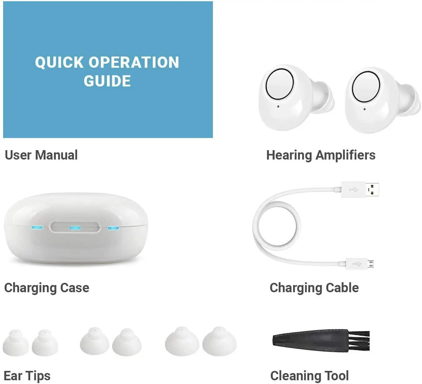 Bluetooth -Hörgeräte mit App Control - wiederaufladbares, kompaktes Design für verbesserte Klarheit und mehrere Hörmodi 3