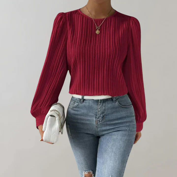 Violet | Elegant plisserad blus