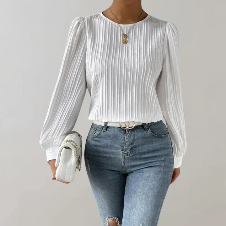 Violet | Elegant plisserad blus
