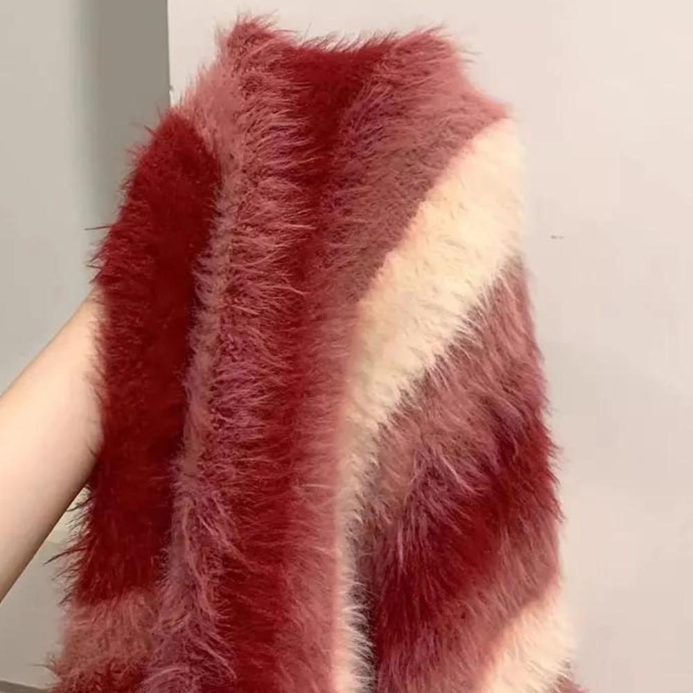Willow | Mysig randig fluffig tröja