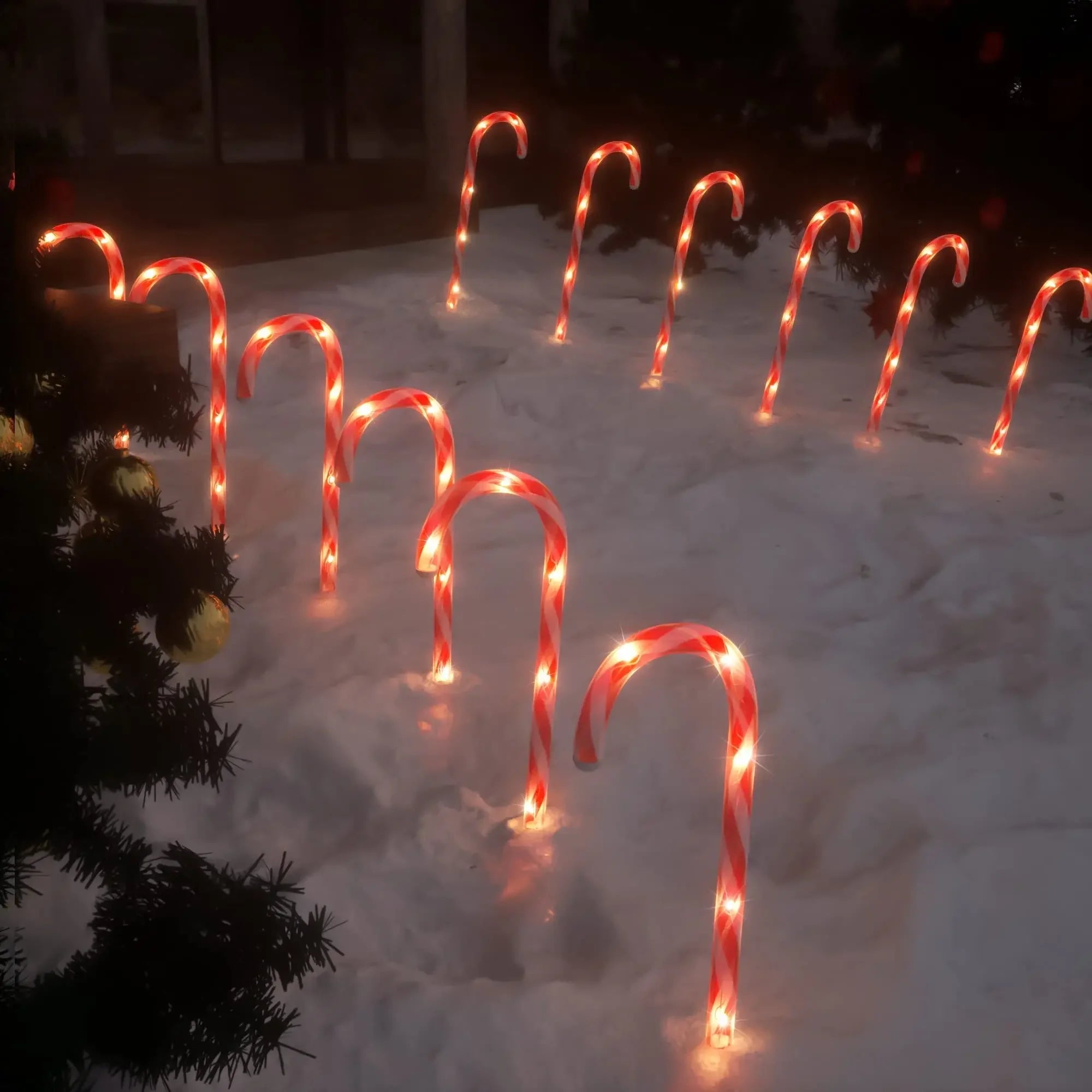 CandyCaneLuxe | Wasserdichte LED-Weihnachtsbeleuchtung für die Außendekoration 0