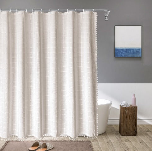 Boho bondgård duschdraperi