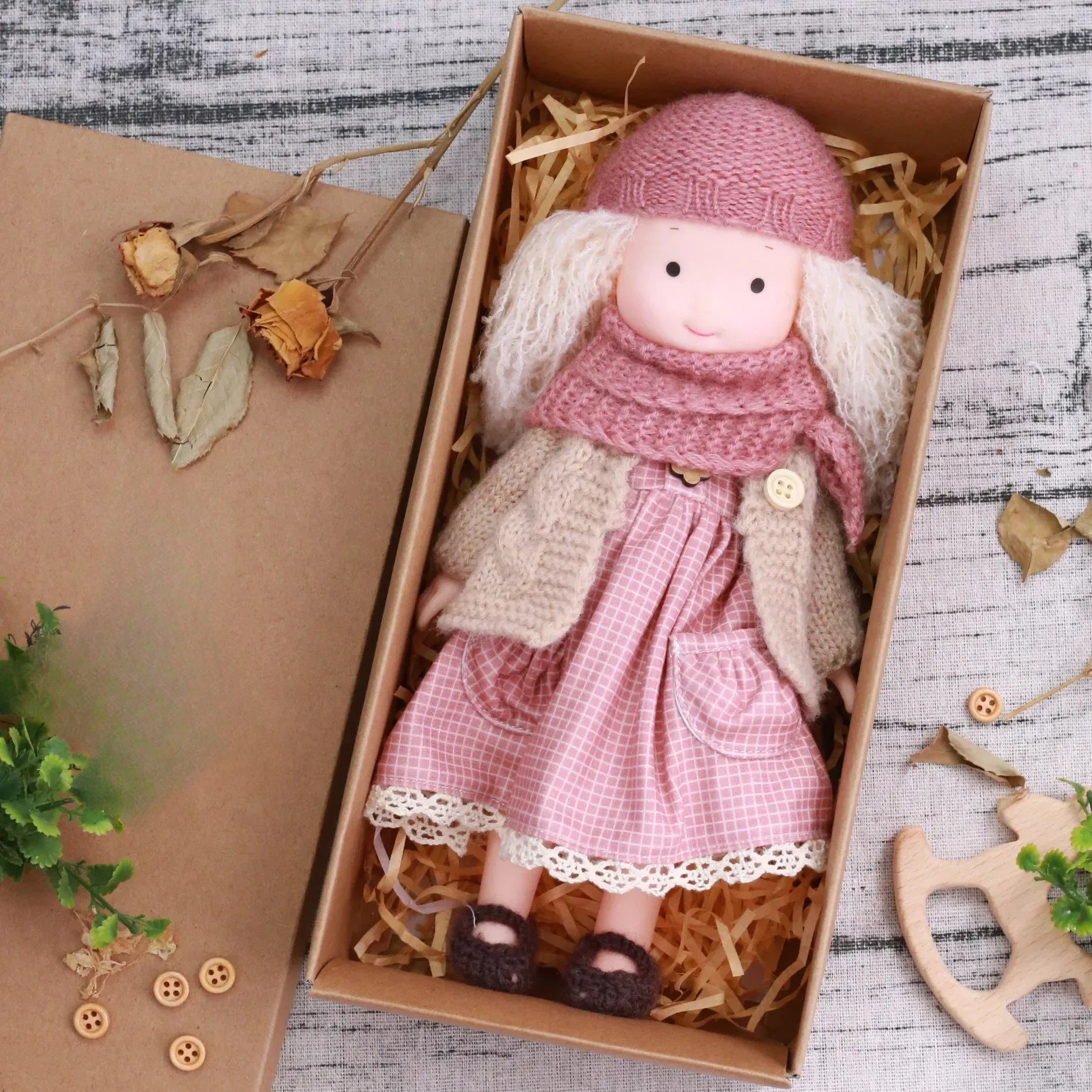 CuddlyCharm | Plüsch-Anziehpuppe mit Accessoires Geschenkset 0