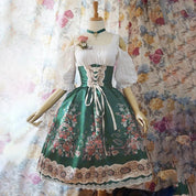Damen Blumen Oktoberfest Dirndl Kleid 1