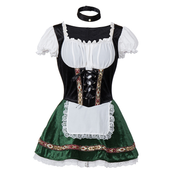 Damen Elegante Mini Oktoberfest Dirndl Kleid 1