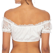 Damen Elegante Weiße Oktoberfest Dirndl Bluse 2