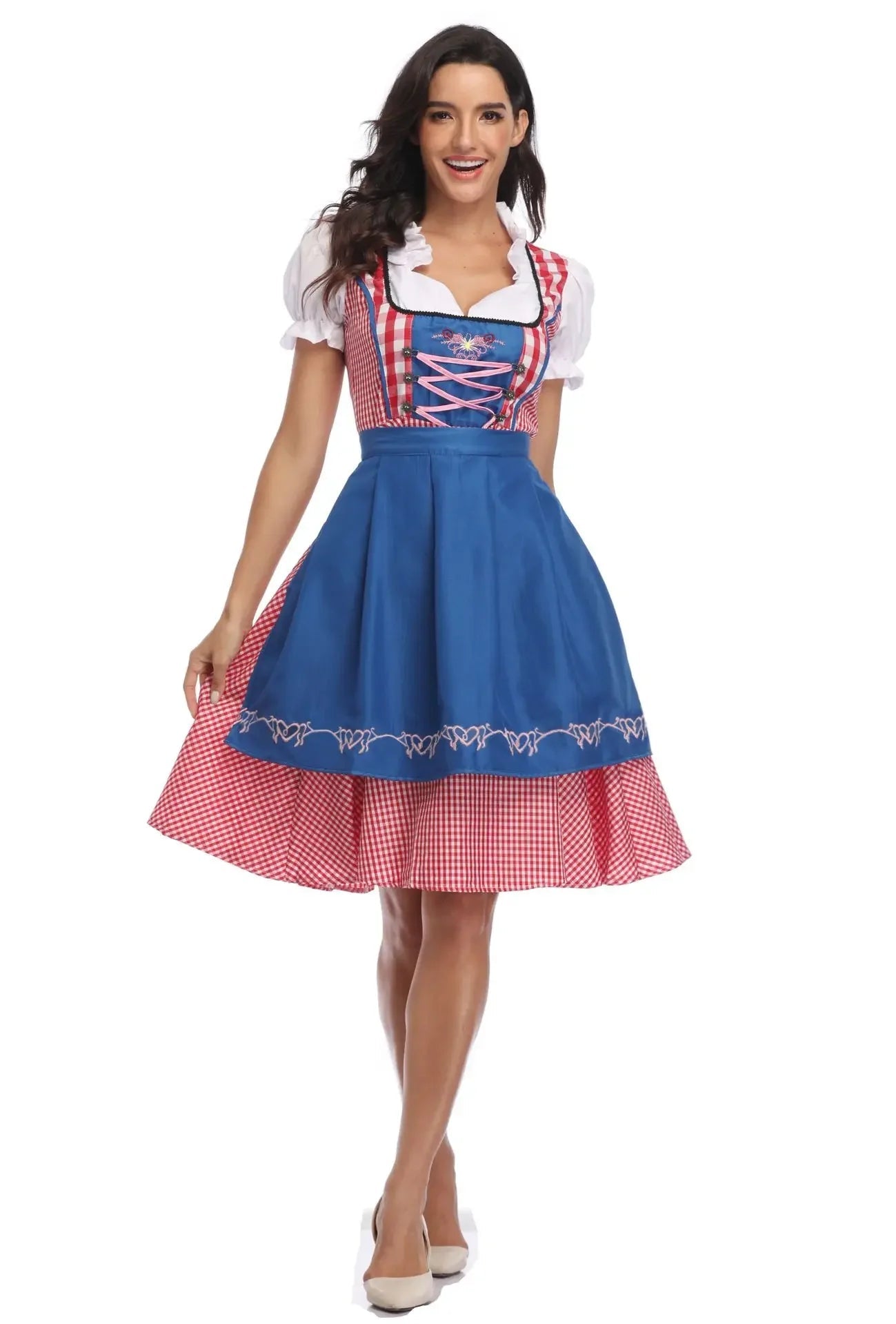 Damen Klassisch Oktoberfest Dirndl Kleid 6