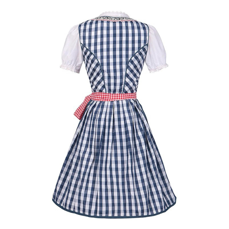 Damen Klassisches Blau Oktoberfest Dirndl Kleid 1