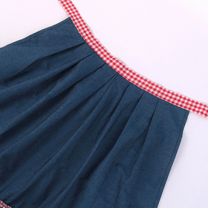 Damen Klassisches Blau Oktoberfest Dirndl Kleid 2