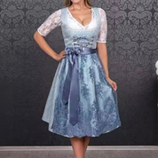 Damen Klassisches Oktoberfest Dirndl Kleid 0