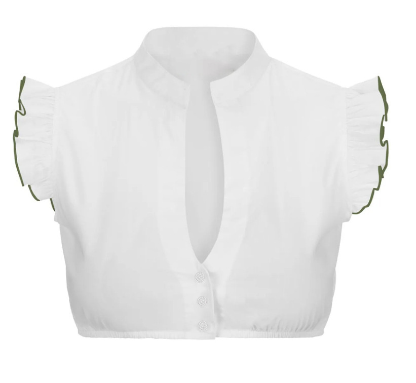 Damen Kurzarm Oktoberfest Dirndl Bluse 1