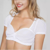 Damen Kurze Ärmel Oktoberfest Dirndl Bluse 2