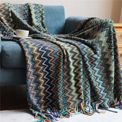 Damen Kuscheldecke Gemustert mit Fransen 100% Acryl 0