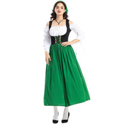 Damen Lange Oktoberfest Dirndl Kleid 1