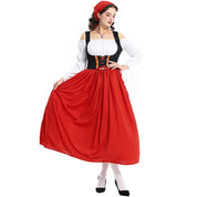 Damen Lange Oktoberfest Dirndl Kleid 2