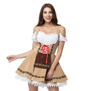 Damen Mini Elegante Oktoberfest Dirndl Kleid 1