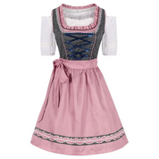 Damen Rosa Oktoberfest Dirndl Kleid 0