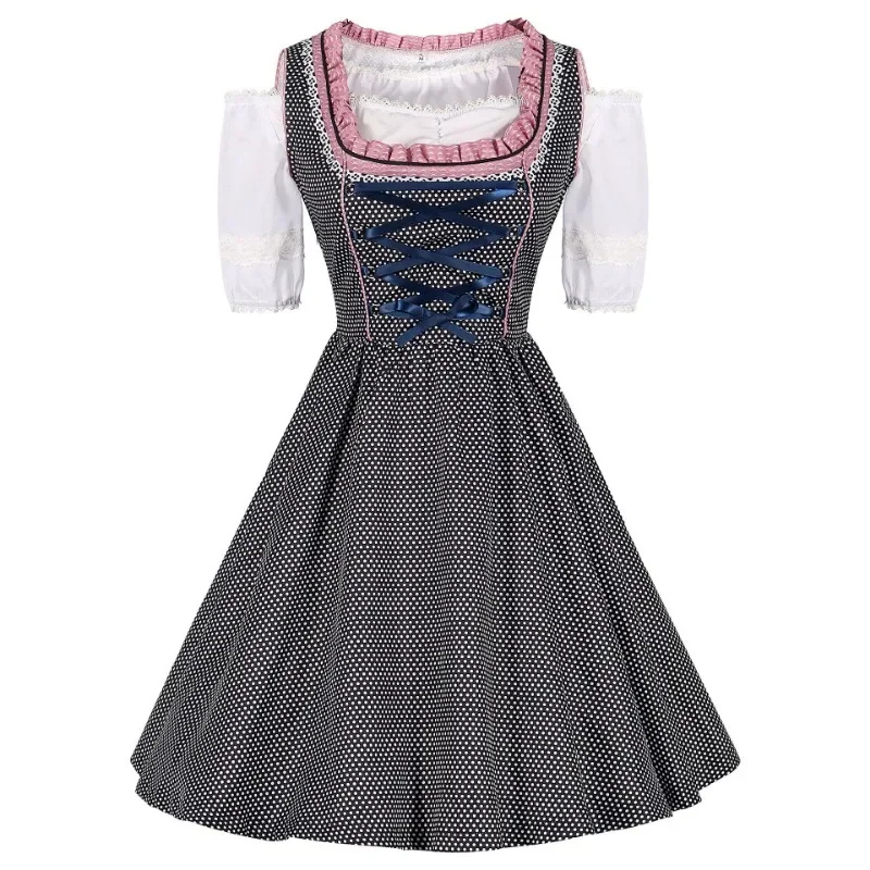 Damen Rosa Oktoberfest Dirndl Kleid 1