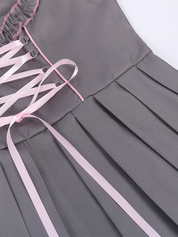 Damen Rosa mit Schleife Oktoberfest Dirndl Kleid 1