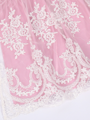 Damen Rosa mit Schleife Oktoberfest Dirndl Kleid 2
