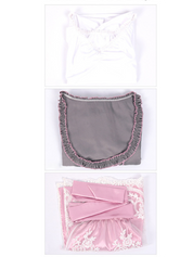 Damen Rosa mit Schleife Oktoberfest Dirndl Kleid 4