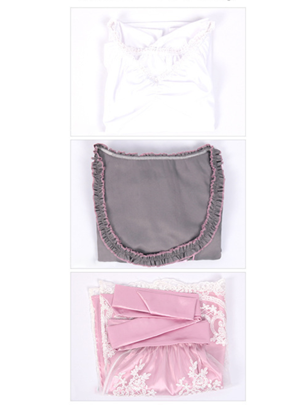 Damen Rosa mit Schleife Oktoberfest Dirndl Kleid 4