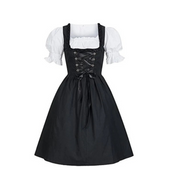 Damen Schwarz Oktoberfest Dirndl Kleid 0