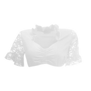 Damen Schwarz und Weiß Oktoberfest Dirndl Bluse 3