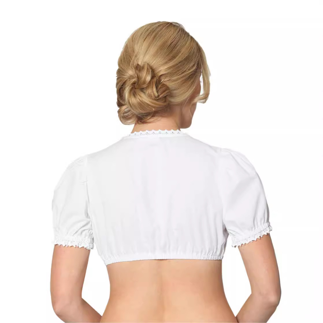 Damen Tracht Weiß Oktoberfest Dirndl Bluse 1