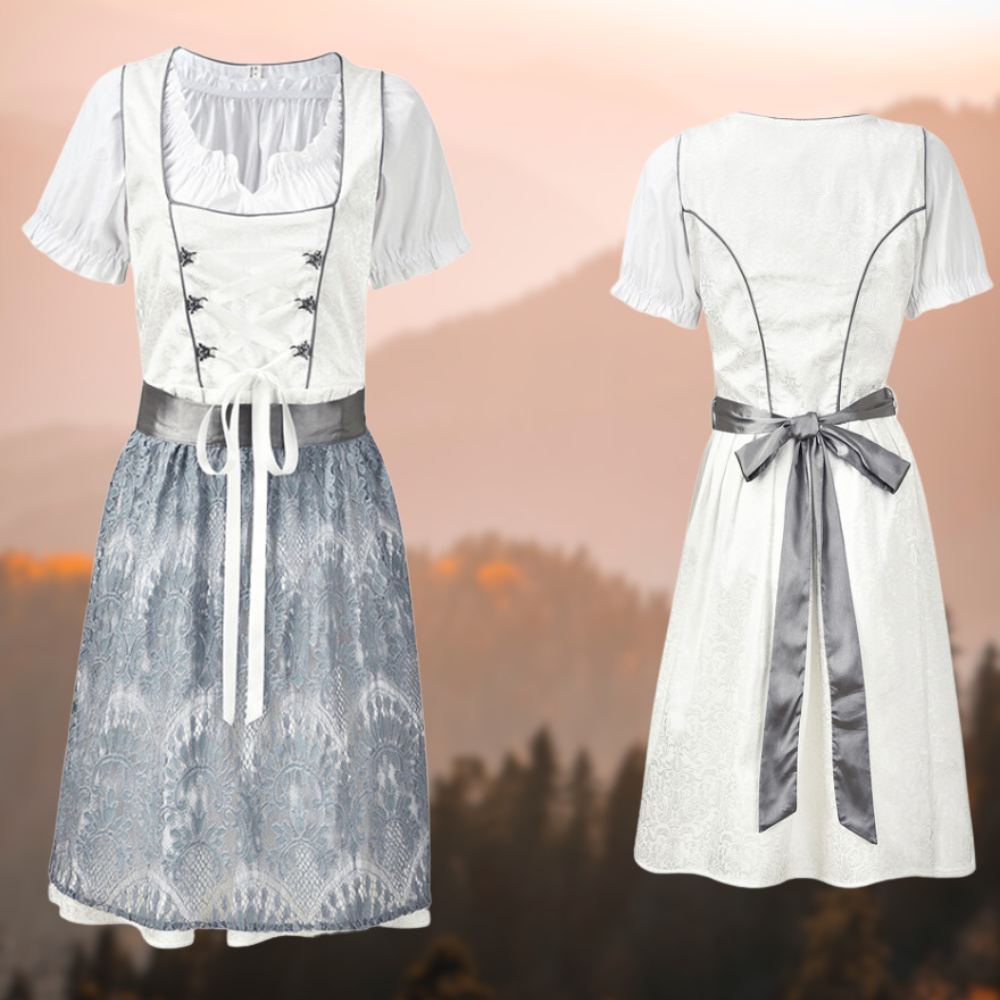 Damen Traditionell Midi Oktoberfest Dirndl Kleid 1