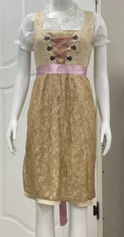 Damen Traditionell Midi Oktoberfest Dirndl Kleid 2