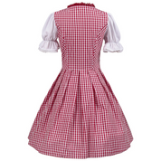 Damen Traditionell Rot Oktoberfest Dirndl Kleid 1